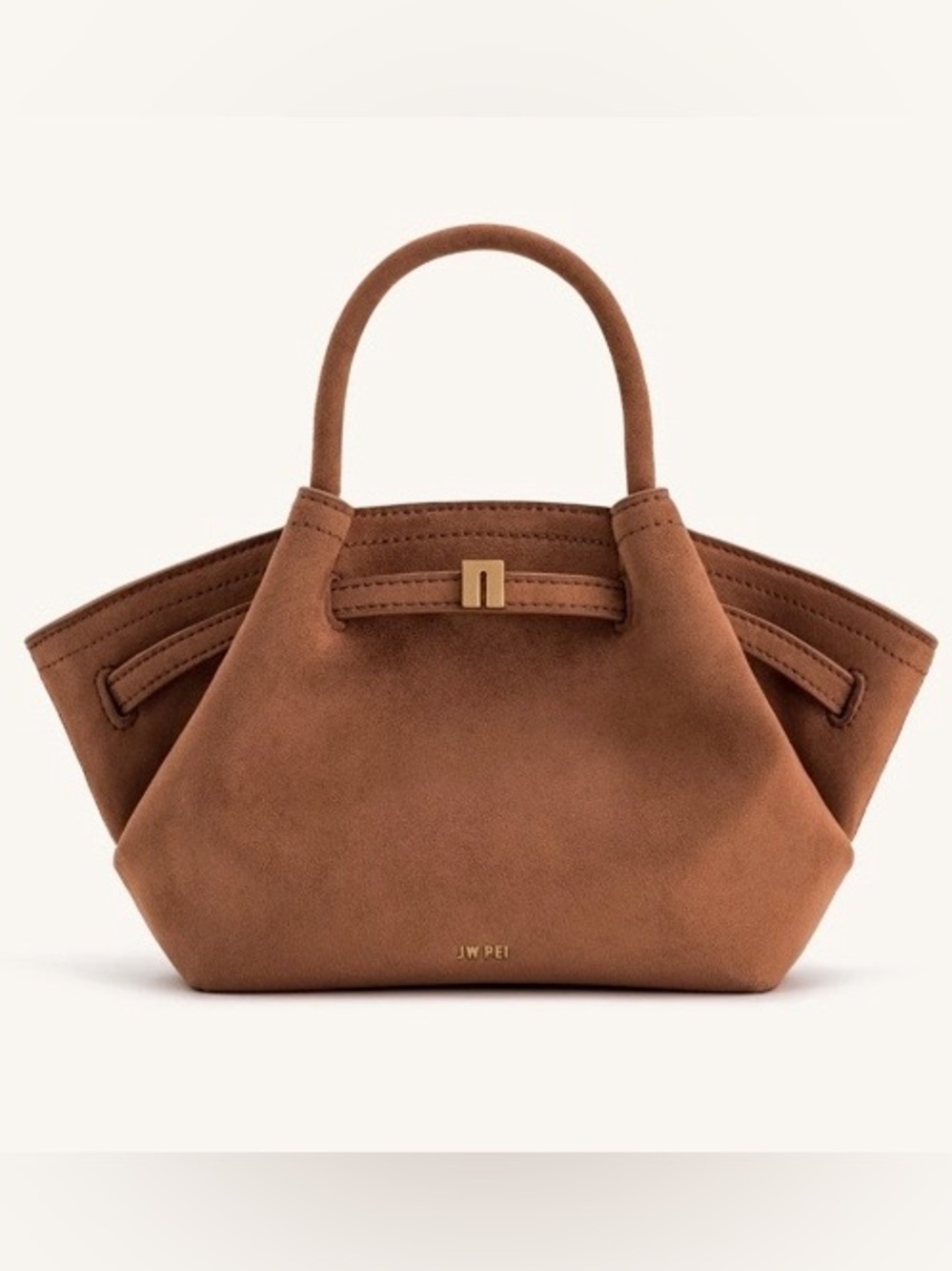 JW PEI Hana Mini Faux Suede Tote Bag - Brown
